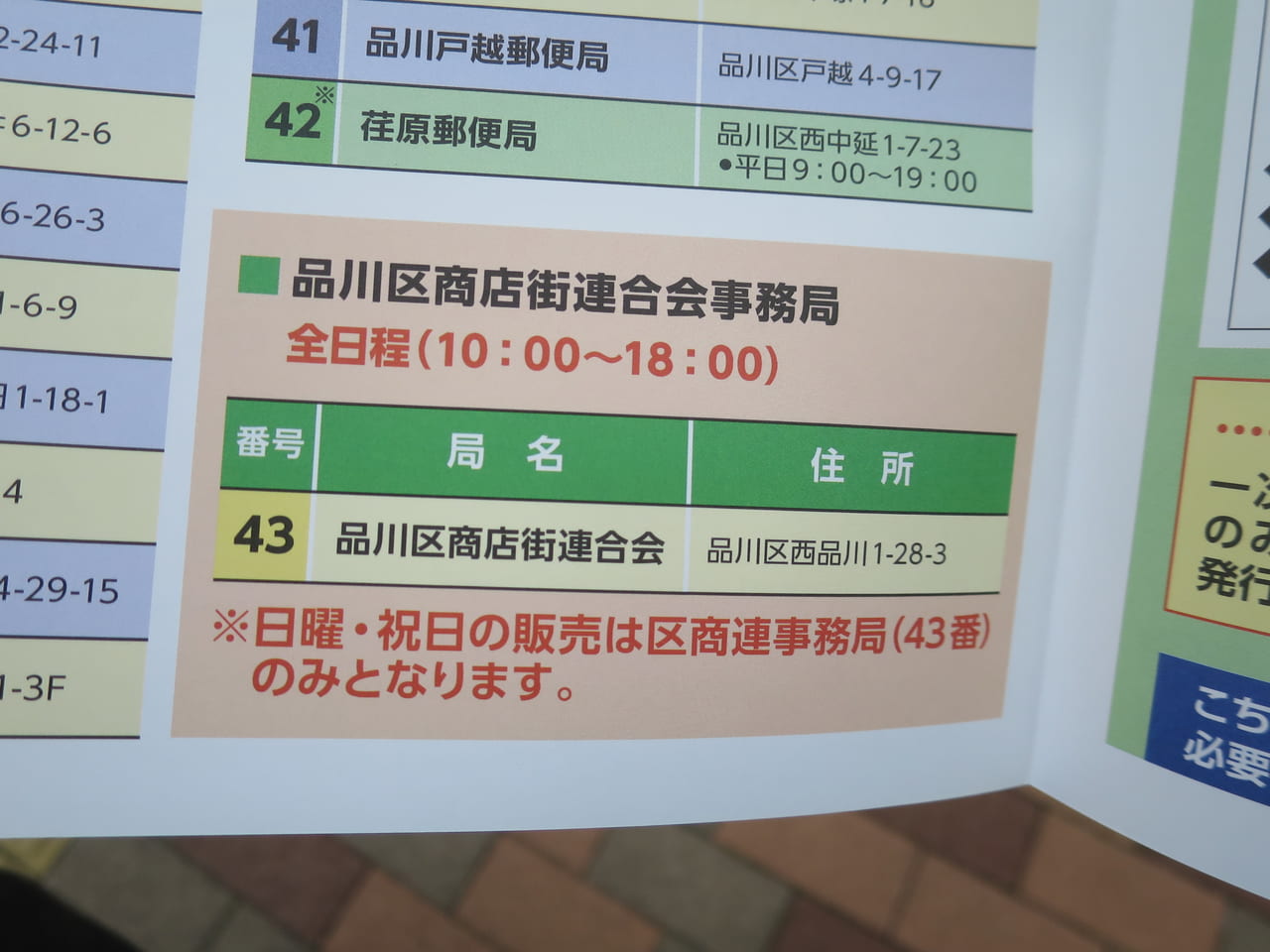 プレミアム付品川区内共通商品券2022秋